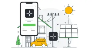 Ilustratie statie de incarcare Lektri smart de la fotovoltaice