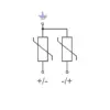Schema conexiune descarcator SPD 600V CC pentru sisteme fotovoltaice Noark 112890
