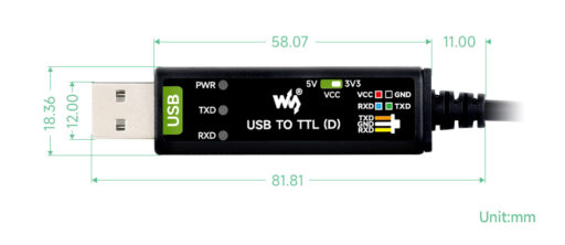 Convertor industrial USB - TTL (D) Waveshare cip FT232RNL FTDI