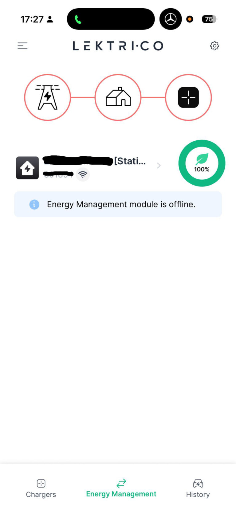 eroare Energy Managament module is offline